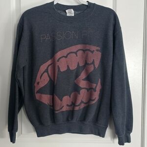 *SOLD* Passion Pit Band Grey Crew Neck Sweatshirt Unisex Size Small